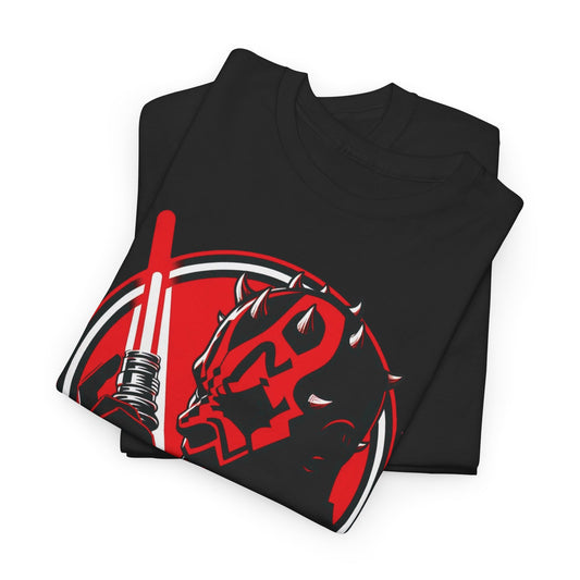 Double-Edged Darkness: Darth Maul Unleashed, unisex heavy cotton graphic tee