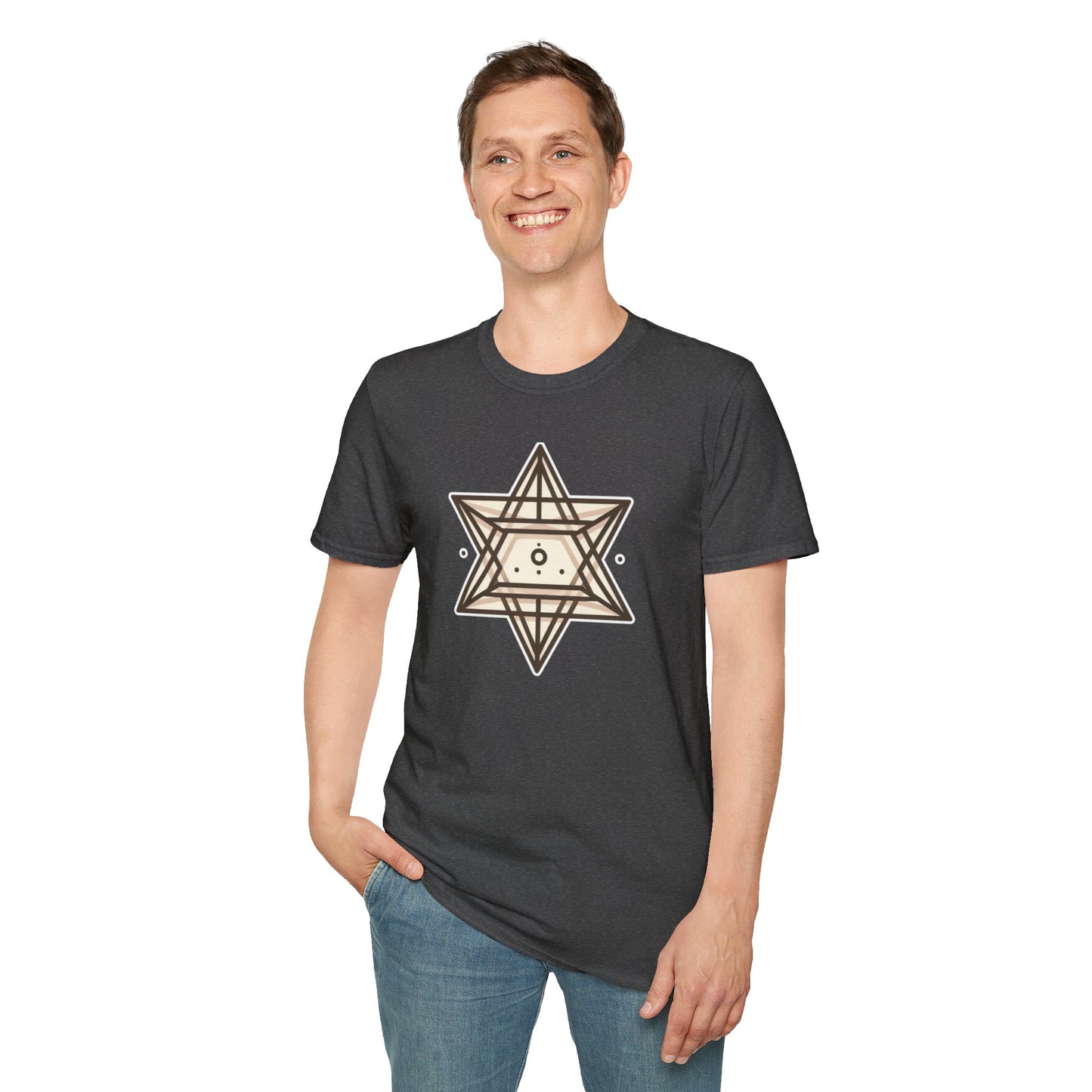 Sacred Geometry Threads: Unisex Merkaba Essence Tee