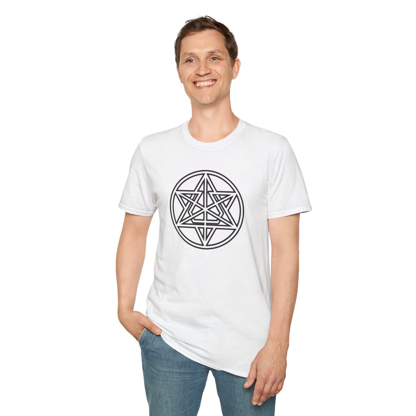 Sacred Geometry Threads: Unisex Merkaba Essence Tee