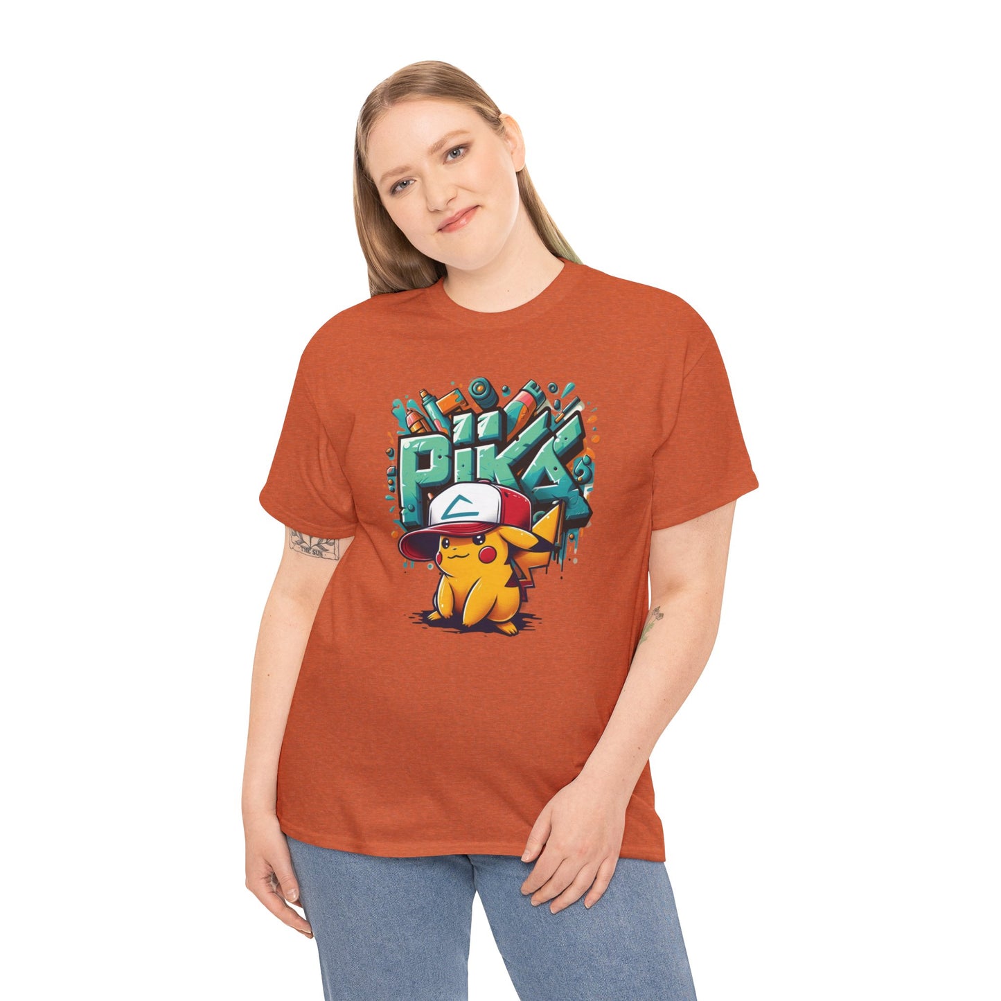 Pika Pika graffiti Unisex Heavy cotton Tee