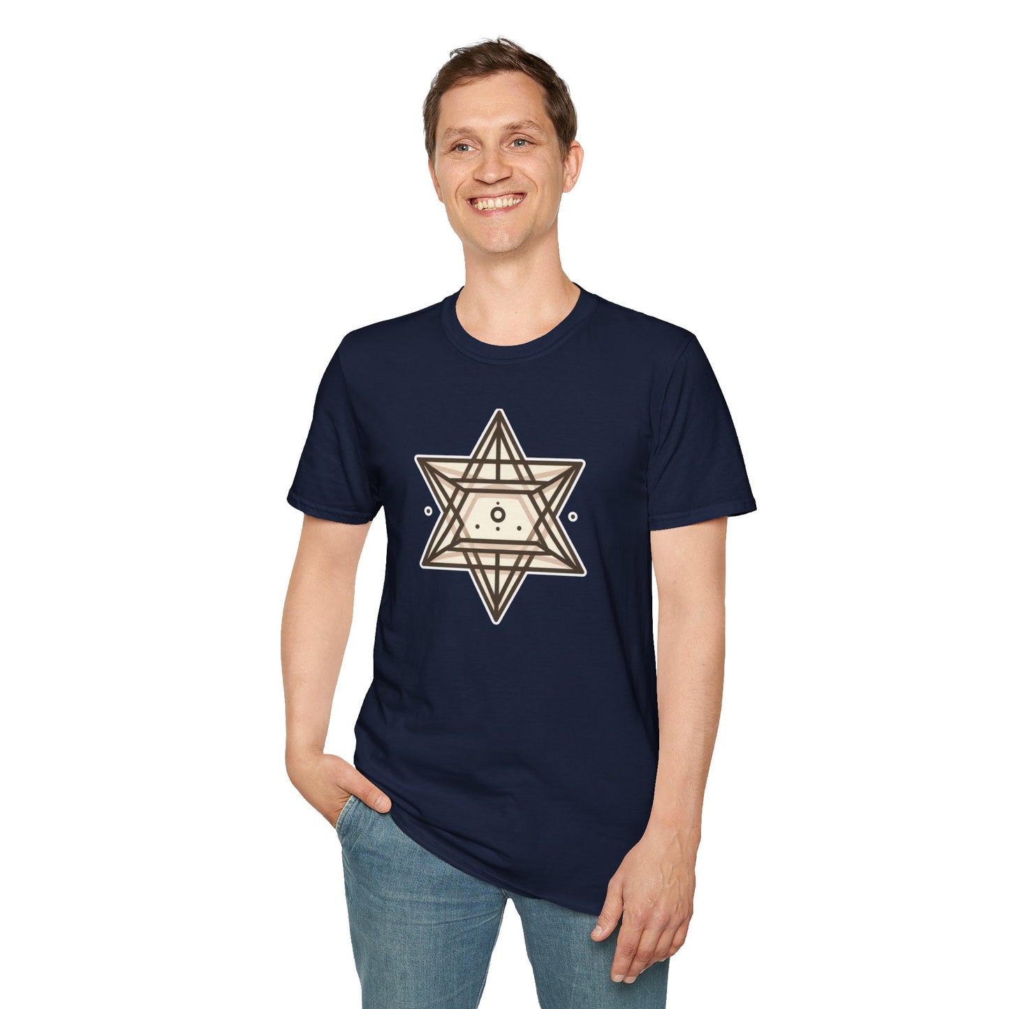 Sacred Geometry Threads: Unisex Merkaba Essence Tee