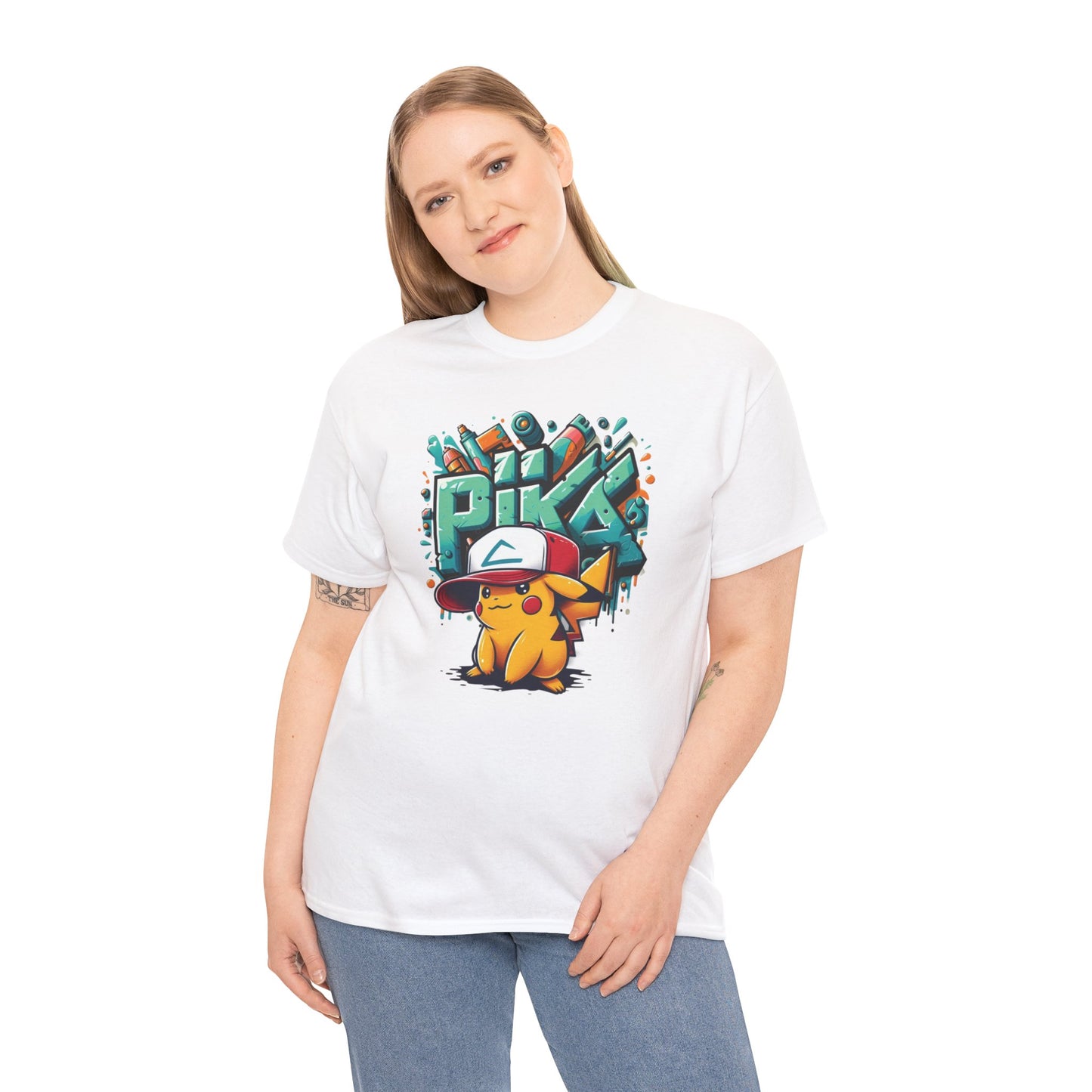 Pika Pika graffiti Unisex Heavy cotton Tee