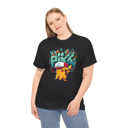 Pika Pika graffiti Unisex Heavy cotton Tee