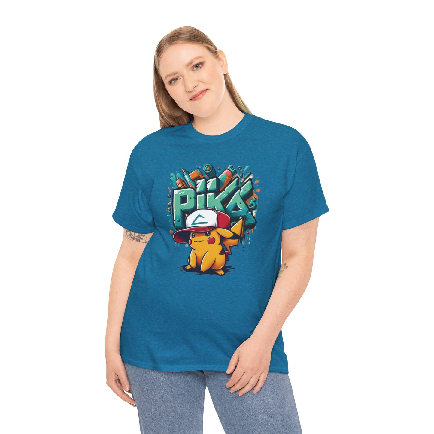 Pika Pika graffiti Unisex Heavy cotton Tee