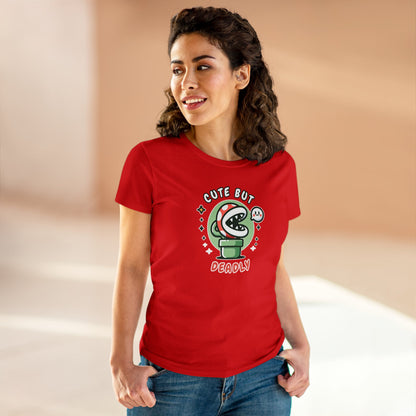 Women's Tee, Lethal Loveliness: Piranha Style