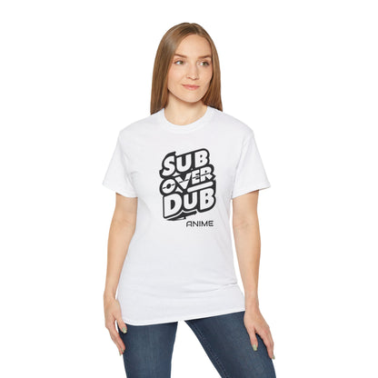 Anime done right Tee: Settle the Score with 'Sub over Dub' , A Stylish Salute to Subtitle Superiority!