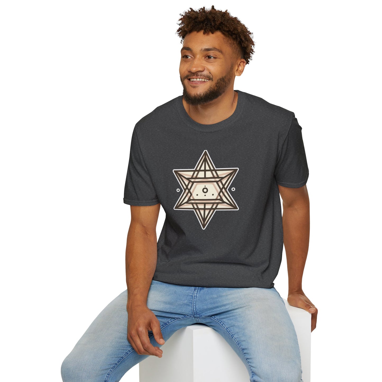 Sacred Geometry Threads: Unisex Merkaba Essence Tee