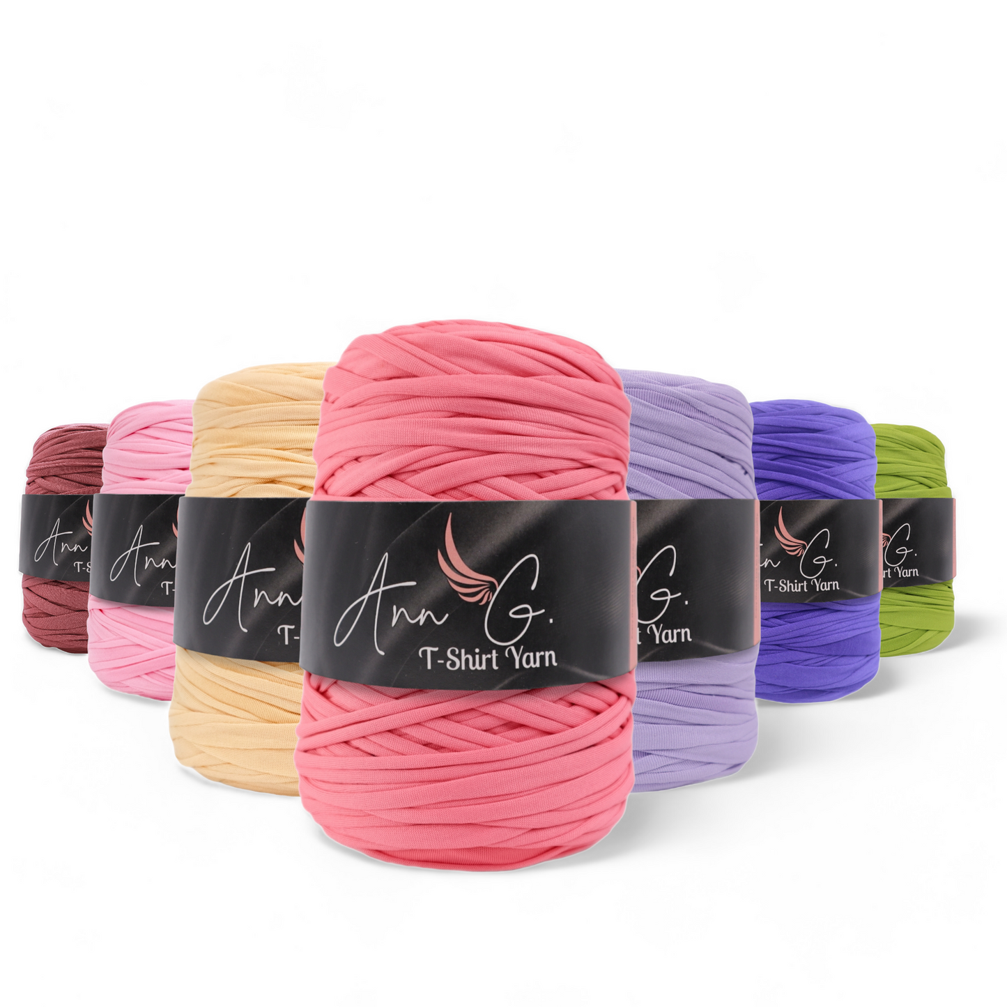 T-Shirt Yarn, Over 300 Feet, Very Soft Polyester Elastic Non-Recycled Consistent Color Non-Pilling