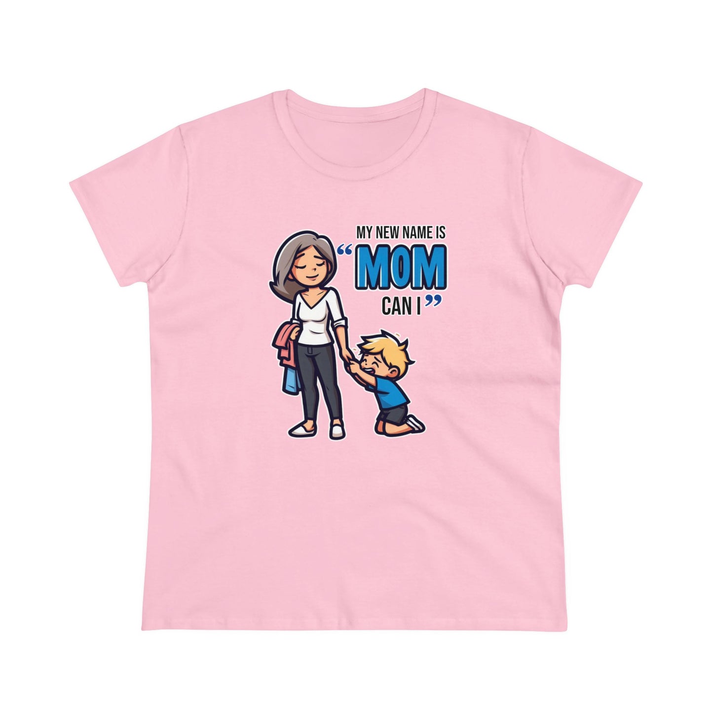 Mom Life Vibes Tee, Embrace the 'Mom, Can I...' Anthem - Funny Cotton Graphic T-Shirt for Moms Who Rock the Chaos with Style!