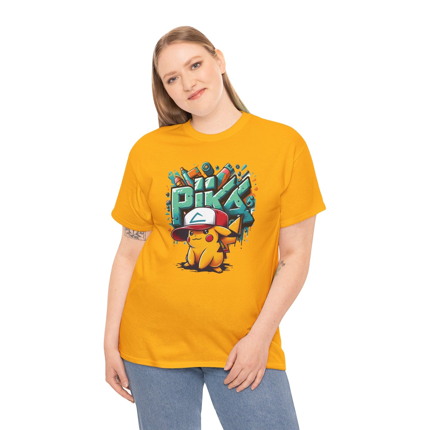 Pika Pika graffiti Unisex Heavy cotton Tee