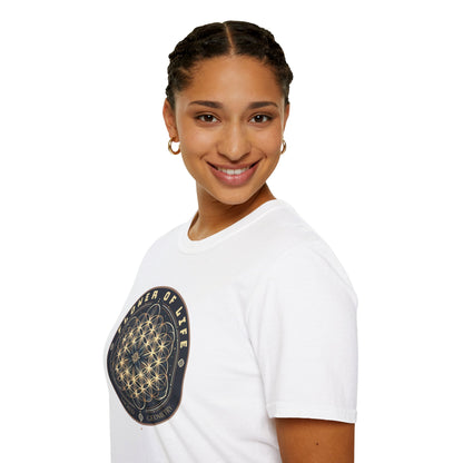 Eternal Unity: Unisex Cotton Tee Featuring the Flower of Life