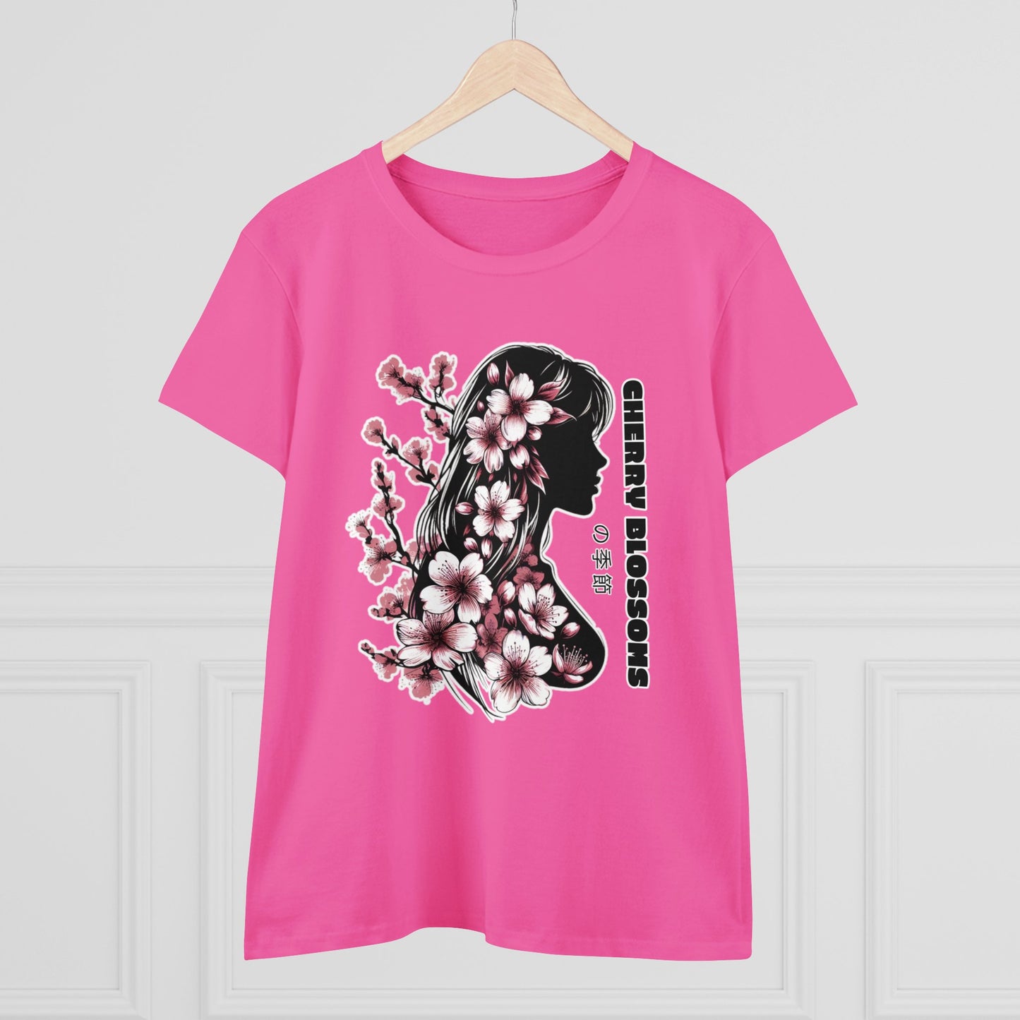 Blossoming Dreams: Dance of Cherry Petals Midweight Cotton Tee