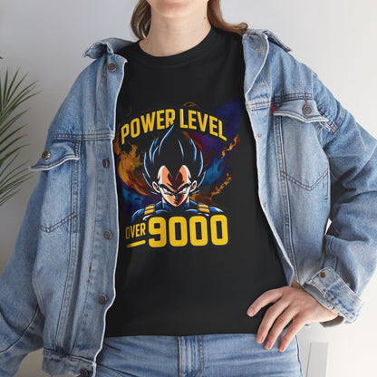 Iconic quote "Power level Over 9000" Unisex Heavy Cotton Tee