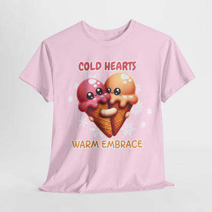 Cold hearts, warm embrace - Unisex Heavy Cotton Tee