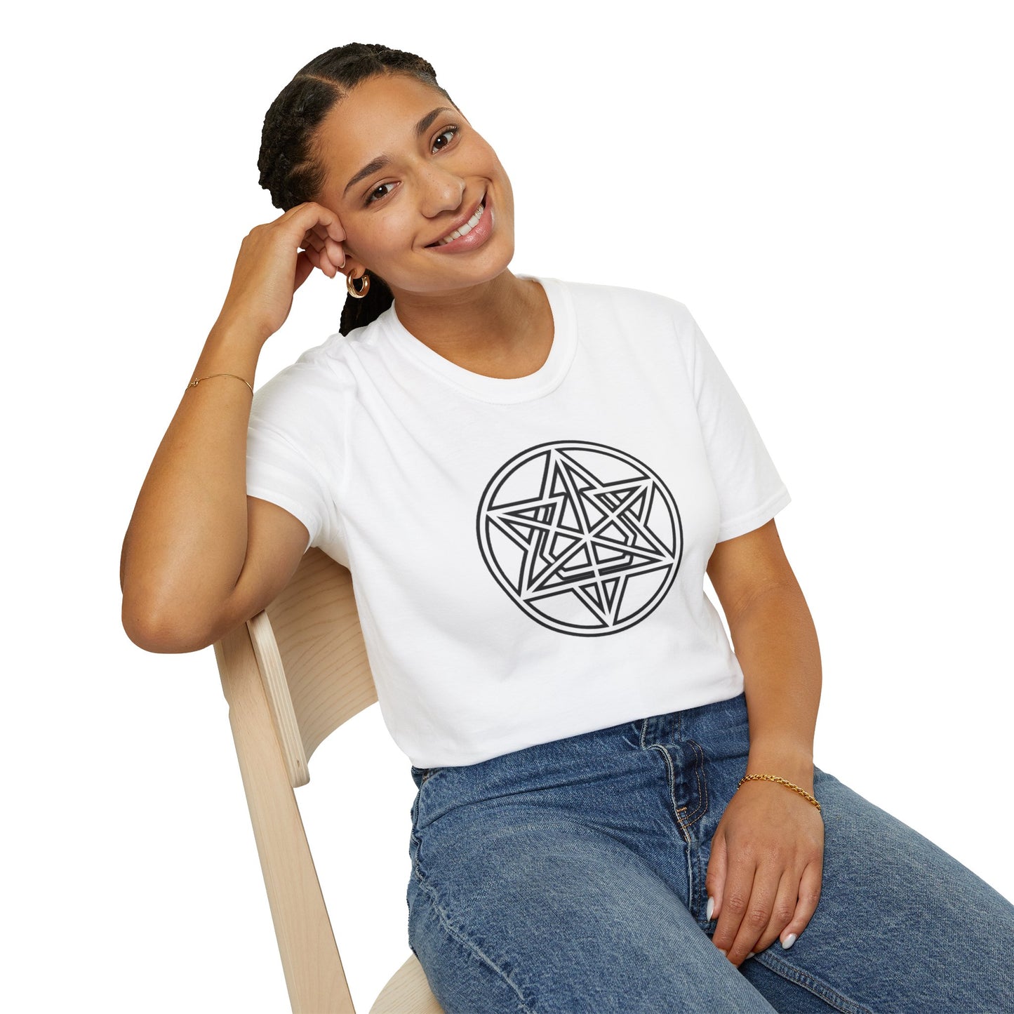 Sacred Geometry Threads: Unisex Merkaba Essence Tee