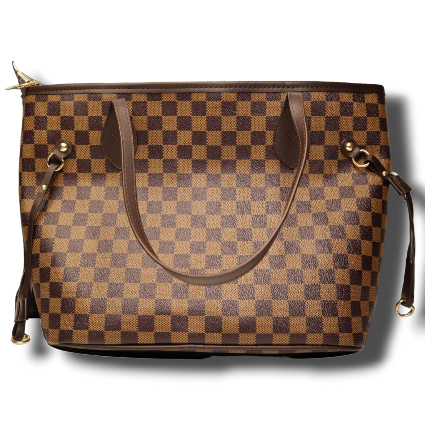 Checkerboard Style, Casual Tote Bag, Two Piece Zipper Bag, Handbags for Women, Large Soft Shoulder Tote Bag, Ladies Bag 2pcs Purse Set
