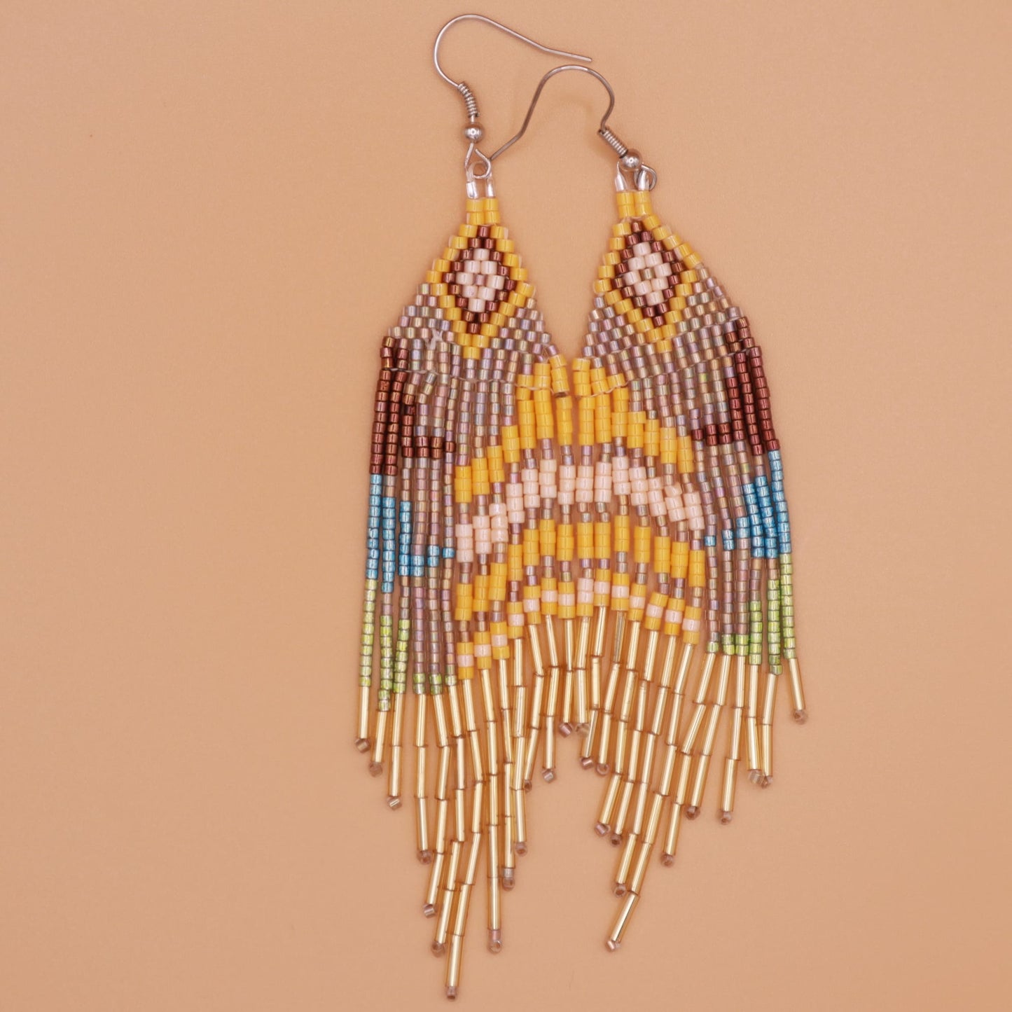 Dreamcatcher beaded Earrings 2pc