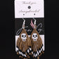Skull Tassel Earrings 2pc
