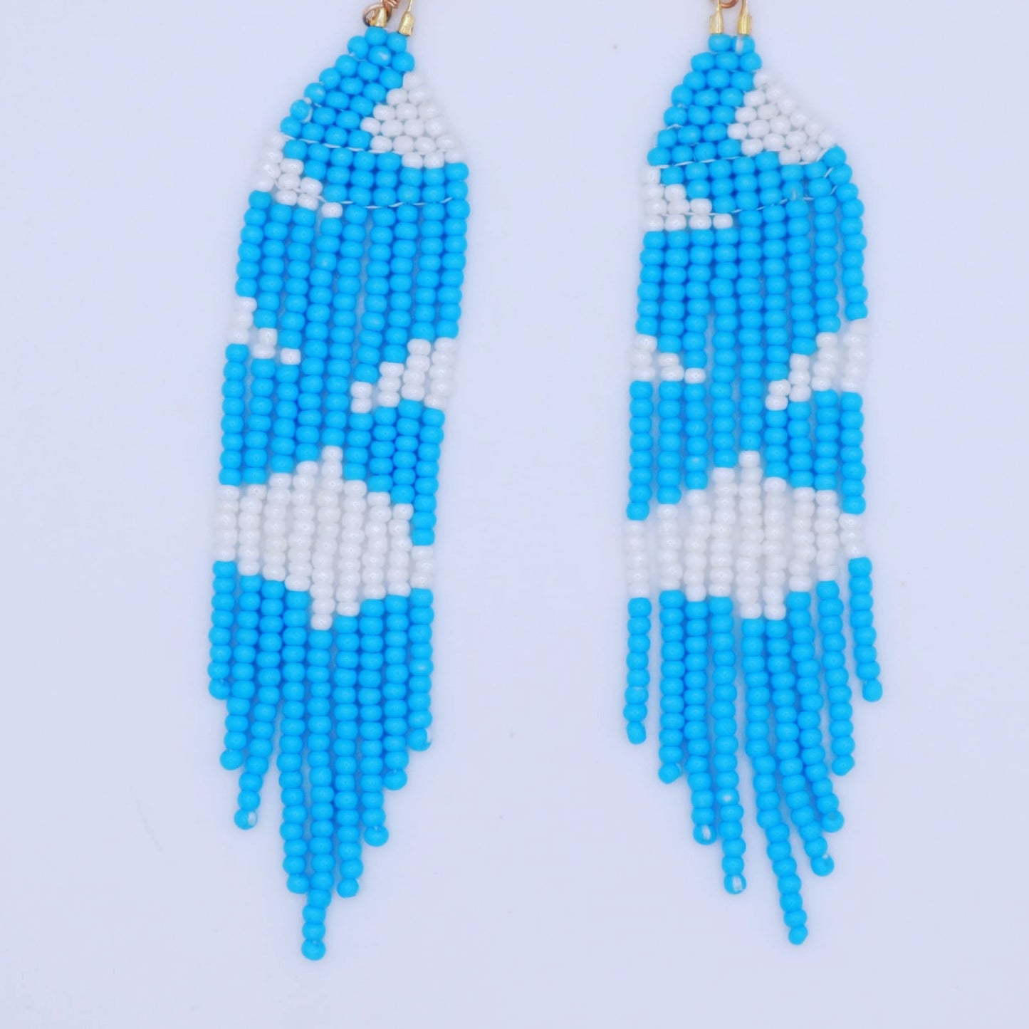 ☁️ 🌤  Cloudy Day Sunny Weather Beaded Earrings 2pc