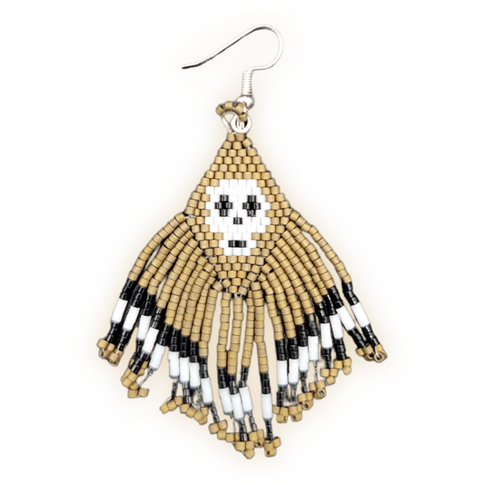 Skull Tassel Earrings 2pc