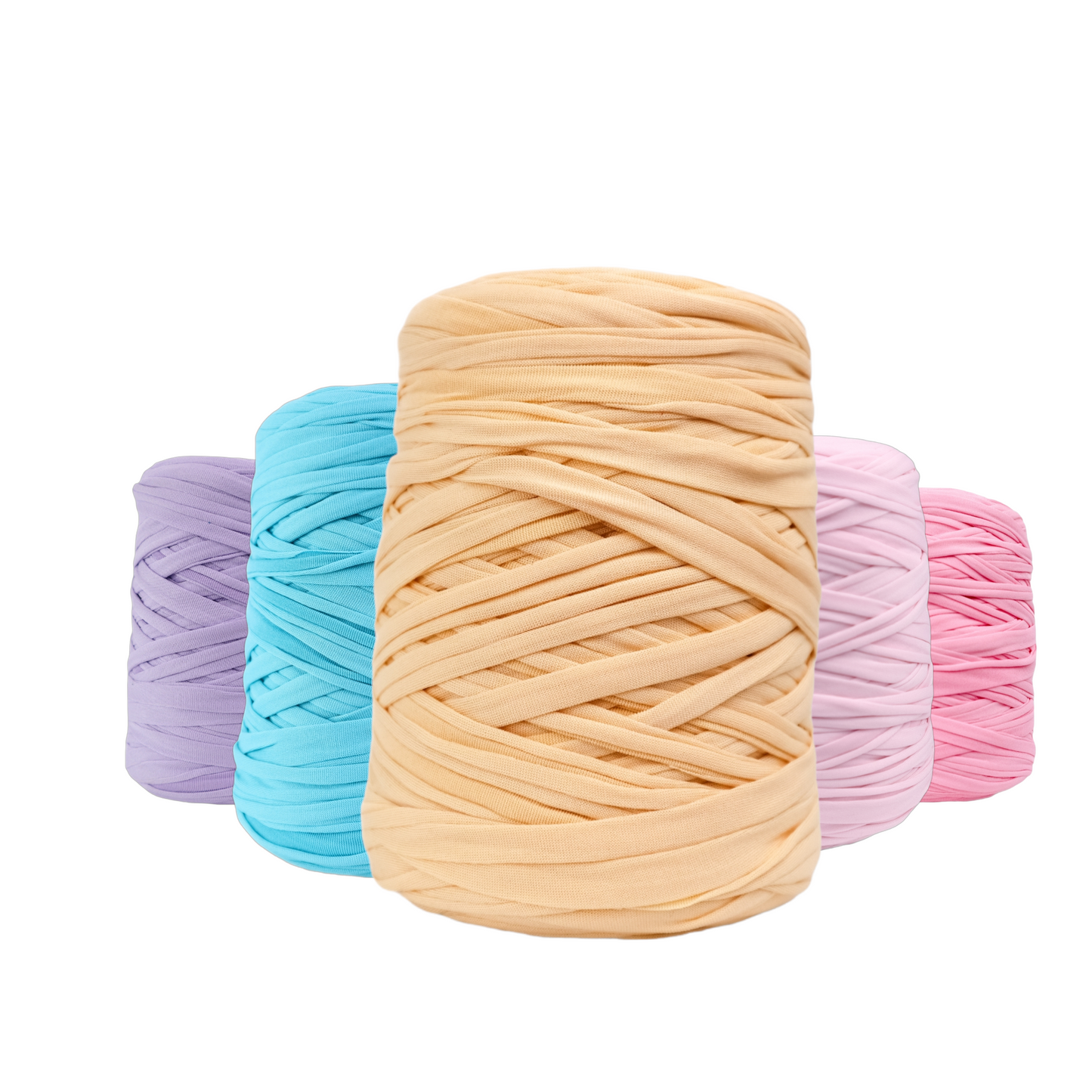 T-Shirt Yarn, Over 300 Feet, Very Soft Polyester Elastic Non-Recycled Consistent Color Non-Pilling